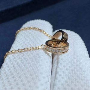 Authentic Cartier 18k Rose Gold Love Diamonds Necklace B7013900